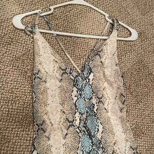 Snake skin mini dress